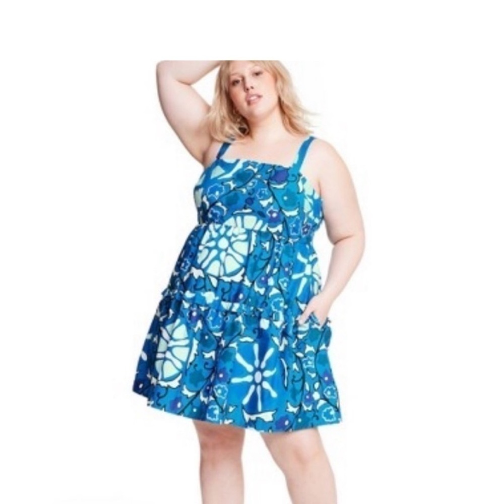 RHODE X Target Large Zinnia Floral Tiered Mini Dress 3X NEW!
